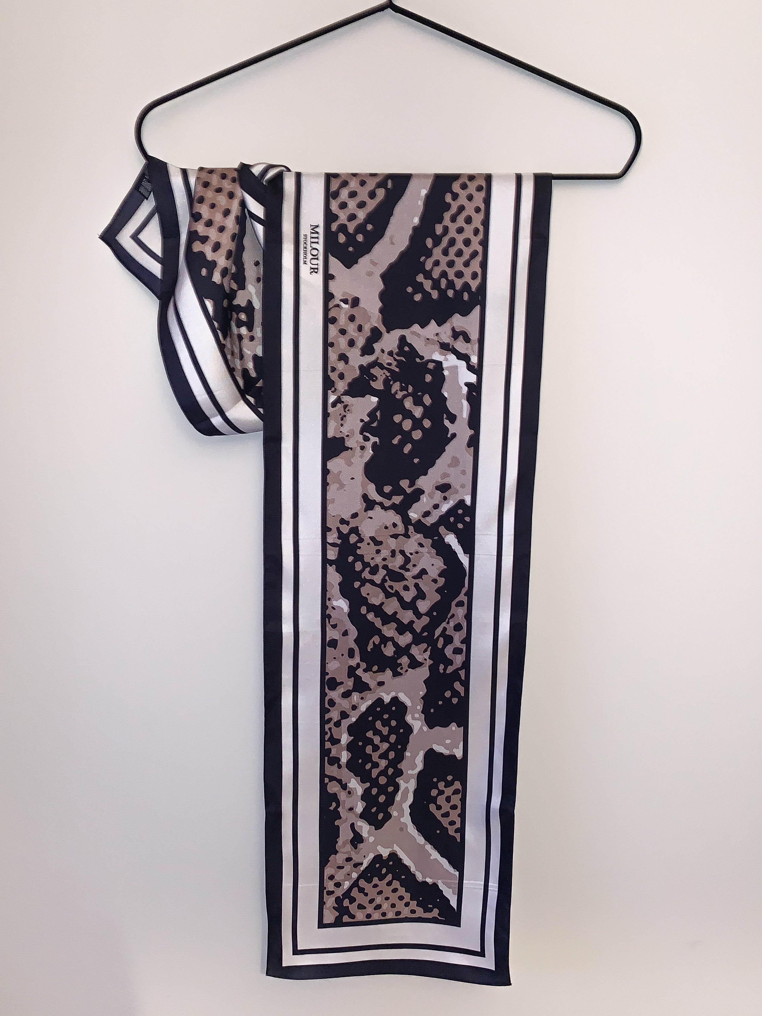 Silk Scarf - Beige Snake