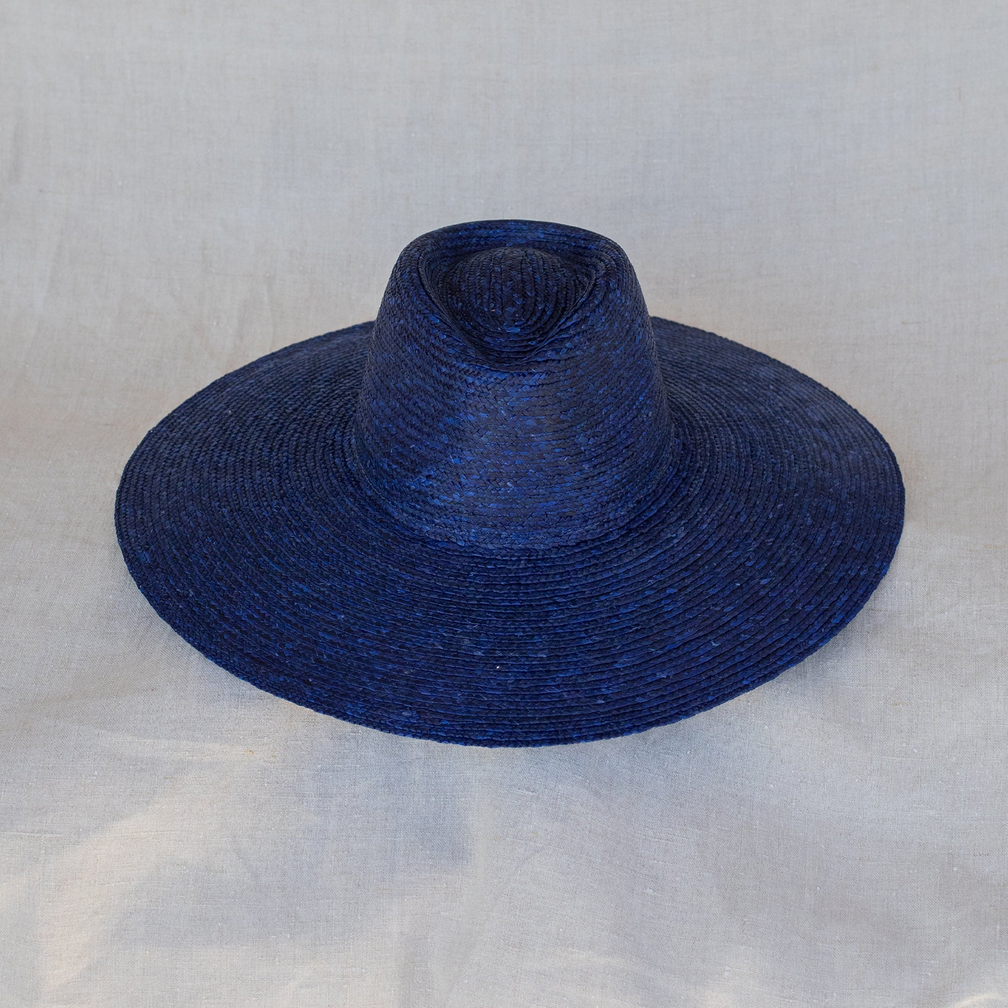 MS Straw Fedora Navy blue