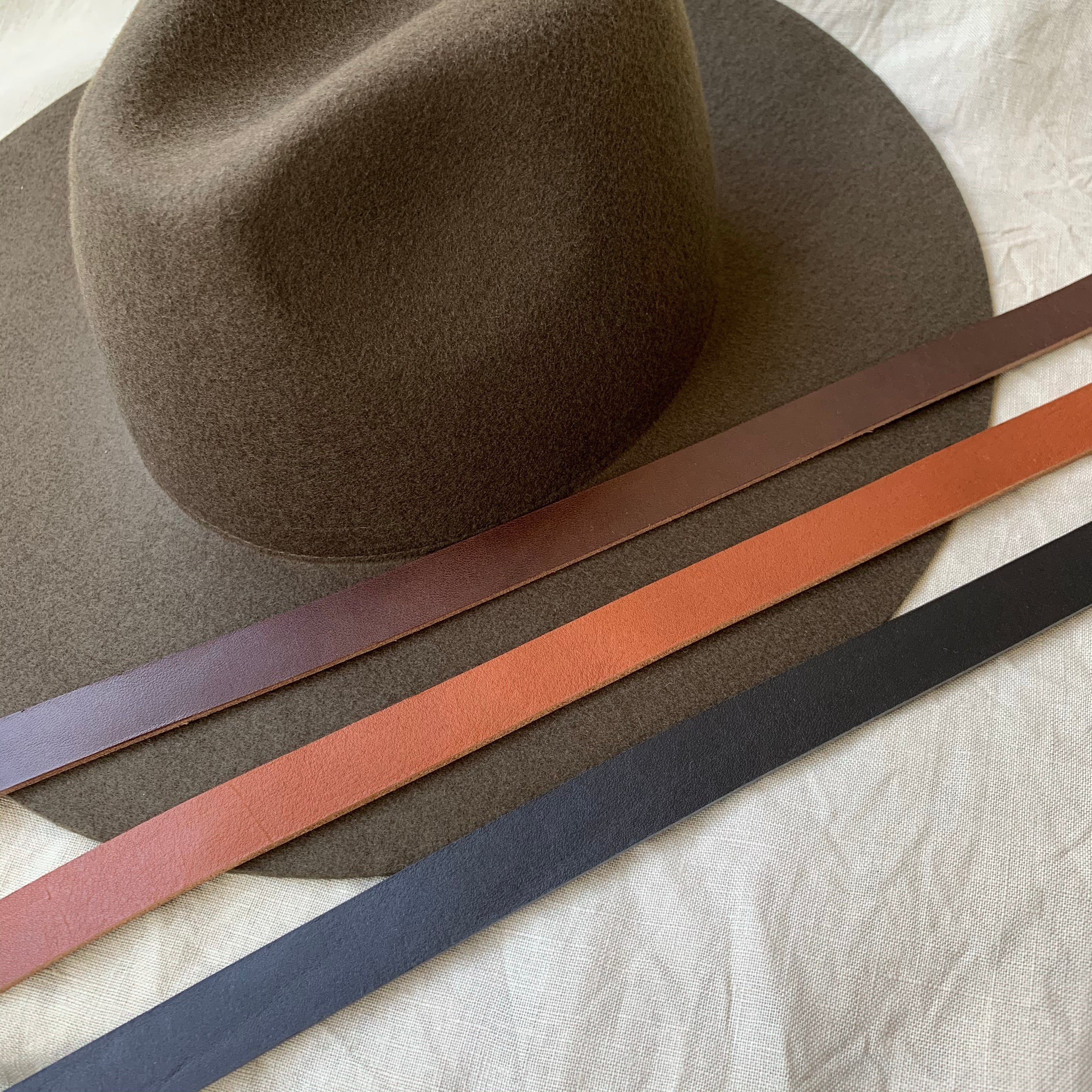 Hat band - Leather - Brown