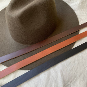 Hat band - Leather - Brown