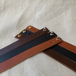 Hat band - Leather - Black