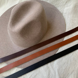 Hat band - Leather - Brown
